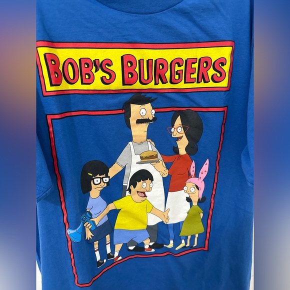 Bob's Burgers Men's Large Dark Blue Graphic Short Sleeve Tee Shirt Cartoon - Picture 4 of 5